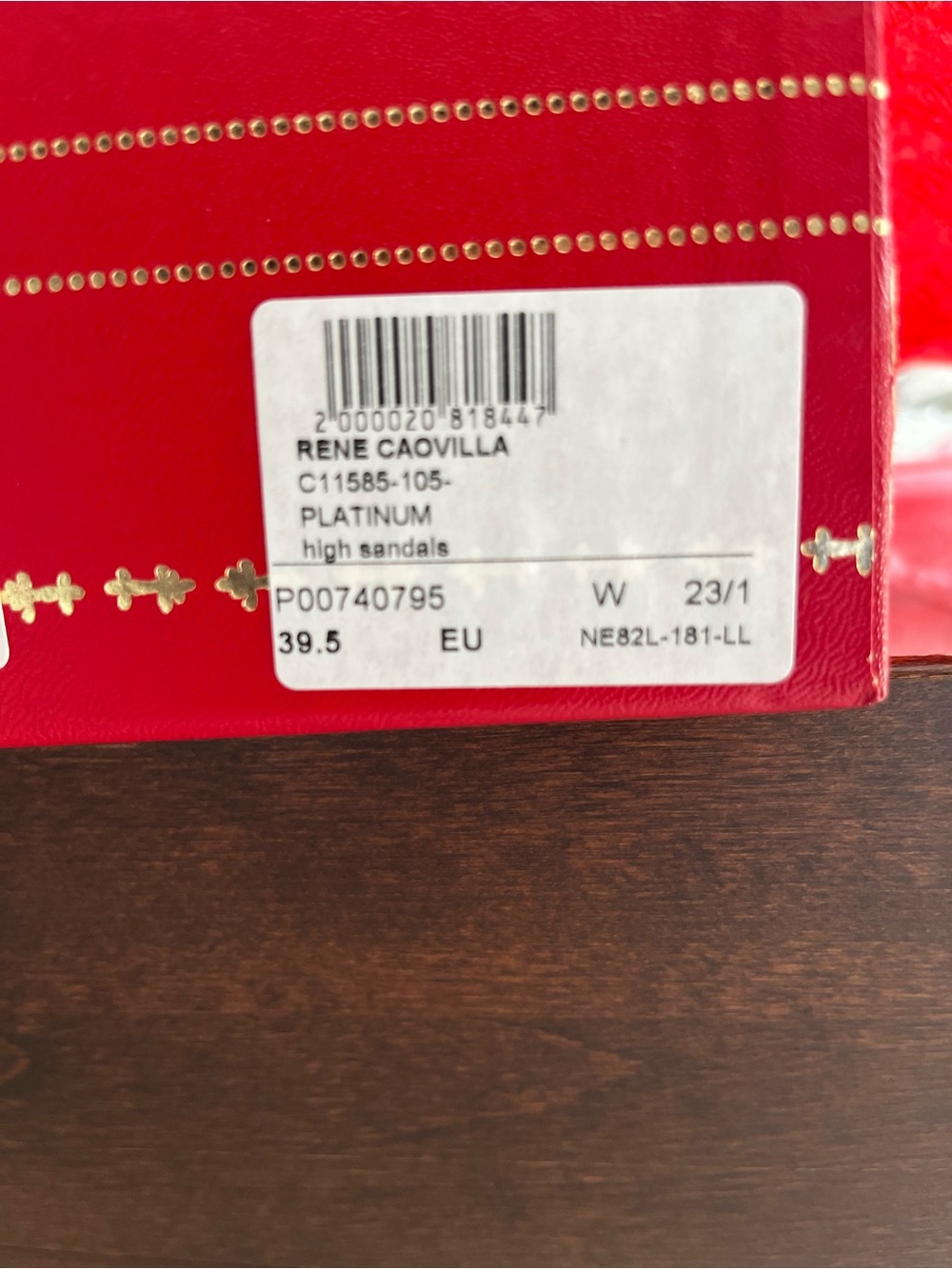 Rene Caovilla Cleo high heel in Platinum LIKE NEW - Picture 6 of 6